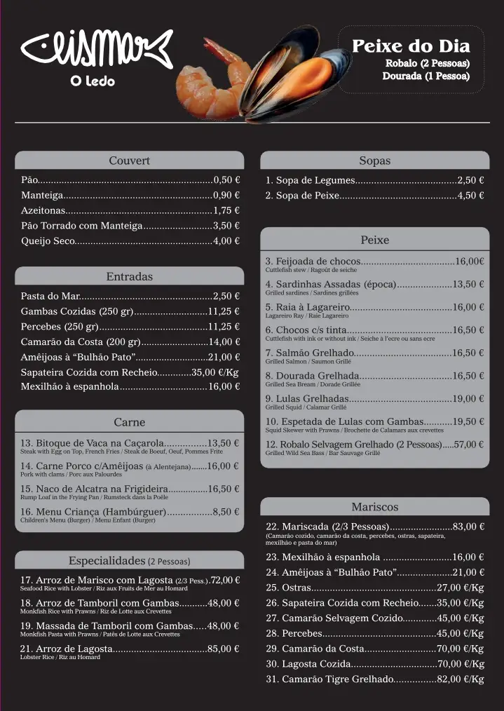 Menu_Restaurante Marisqueira Lismar_Vieira de Leiria_immagine_1