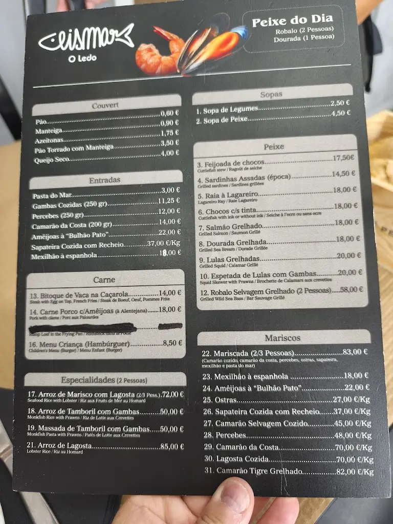 Menu_Restaurante Marisqueira Lismar_Vieira de Leiria_immagine_2