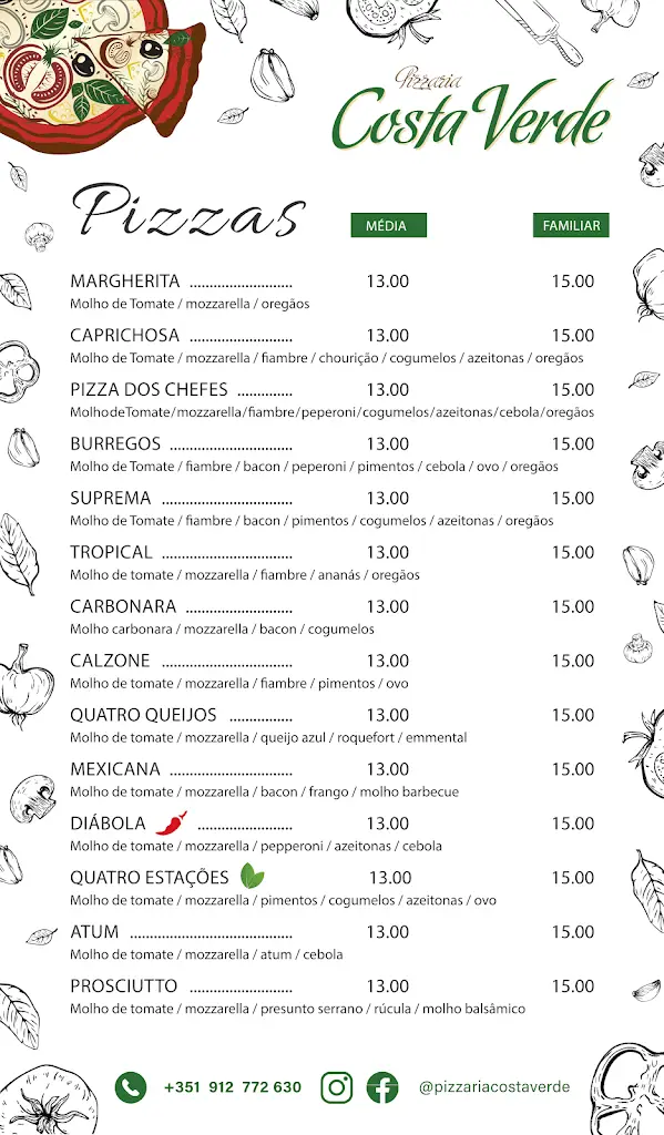 Menu_Pizzaria Costa Verde_Vieira de Leiria_imagen_1