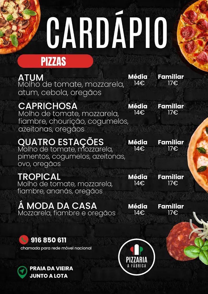 Menu_A Fábrica Pizzaria_Vieira de Leiria_immagine_2