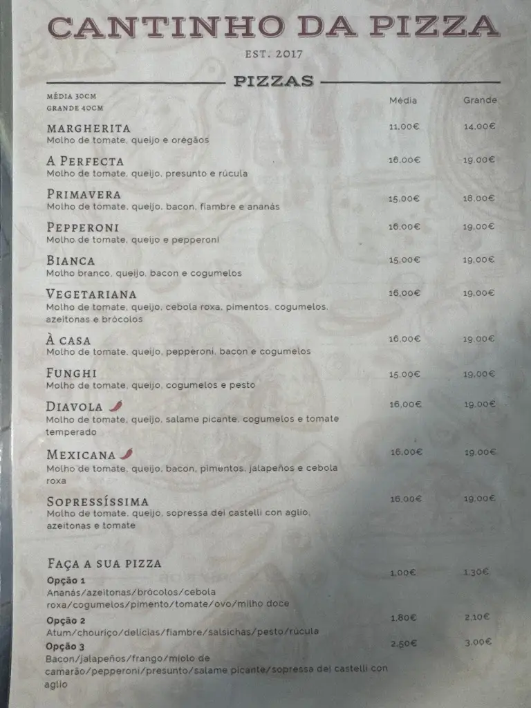 Menu_O Cantinho da Pizza_Calheta de São Jorge_immagine_1