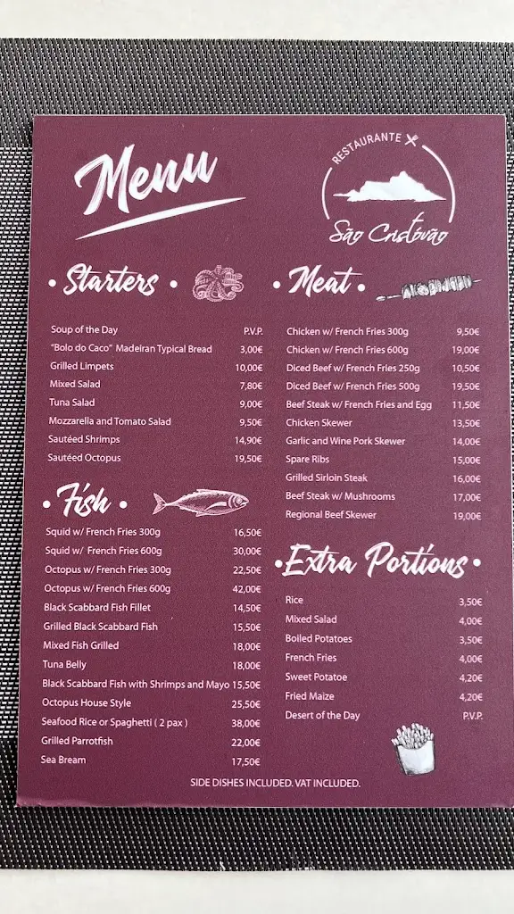 Menu_Restaurant São Cristóvão_Boaventura_image_1