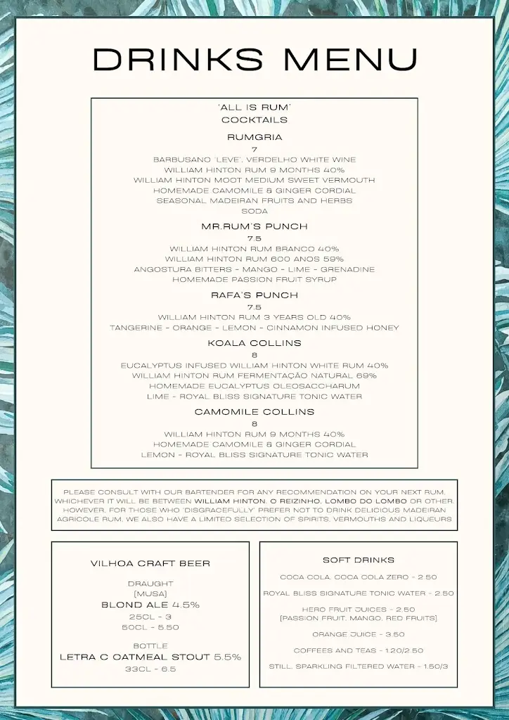 Menu_Magnolia Contemporary Bar & Restaurant_Calheta_image_1