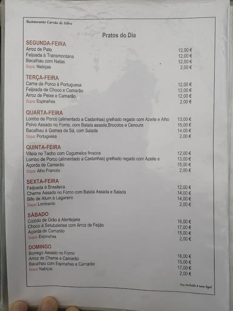 Menu_Carvão de Sobro_Sacavém_immagine_1