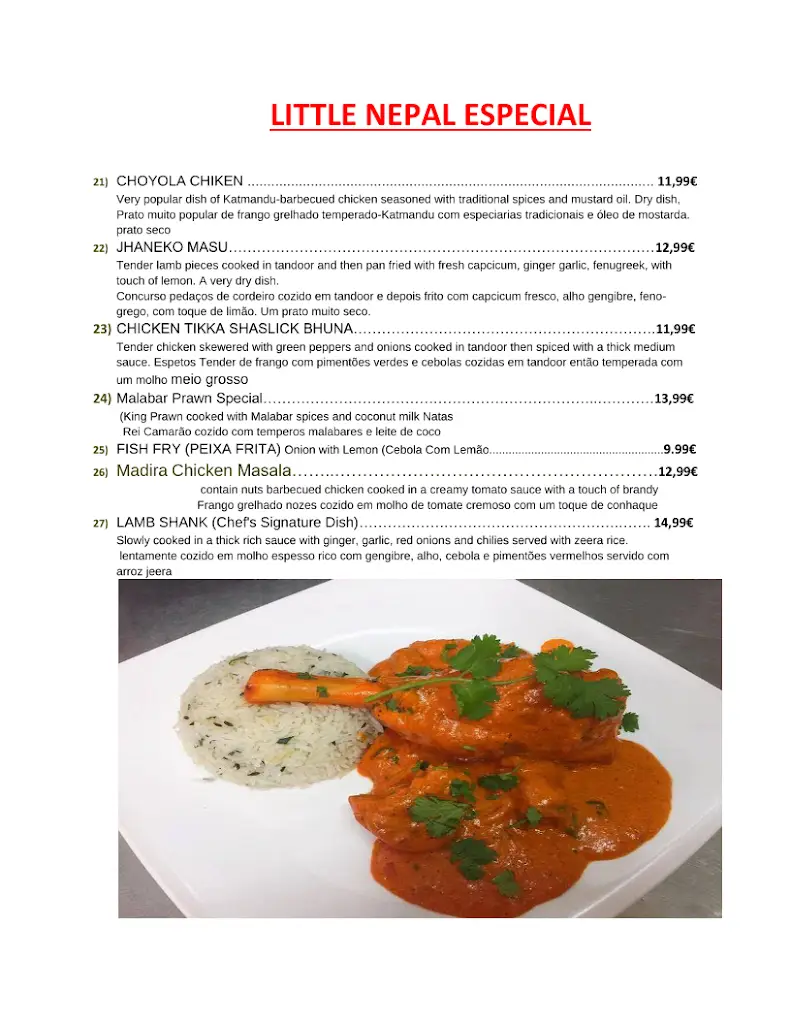Menu_Little Nepal restaurants_Sacavém_immagine_3