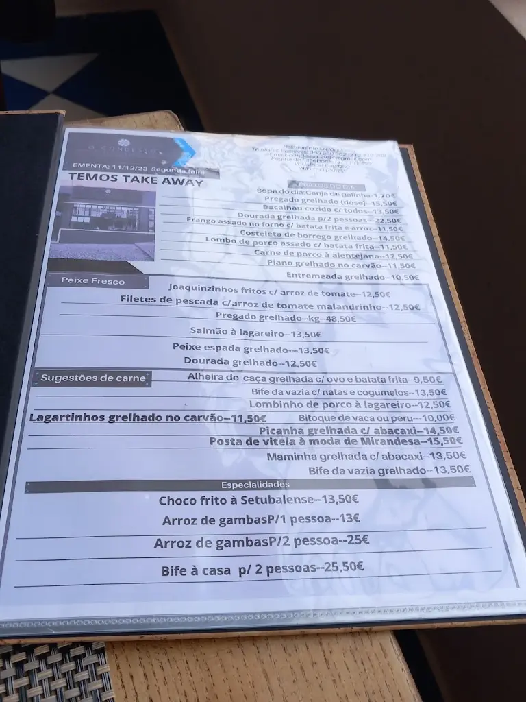 Menu_O Condesso_Sacavém_immagine_2