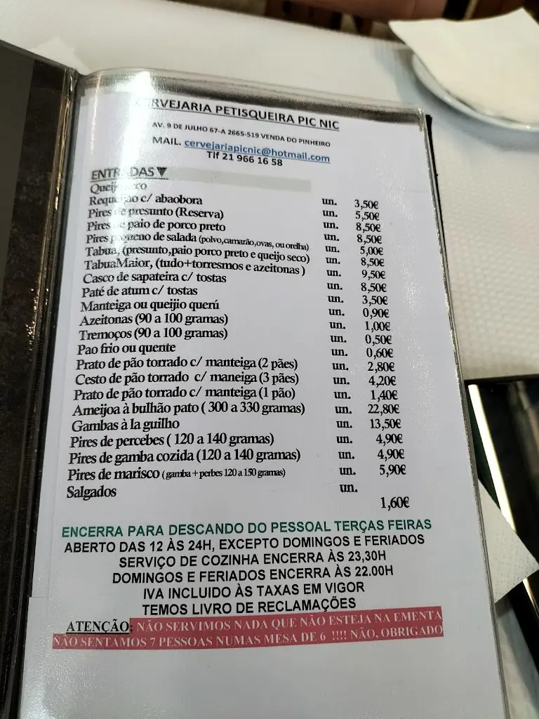 Menu_Cervejaria Picnic_Venda do Pinheiro_immagine_1