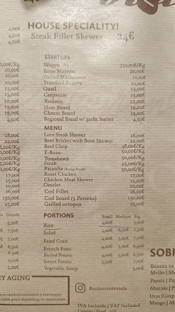 Menu_Viola restaurant_Câmara de Lobos_immagine_3