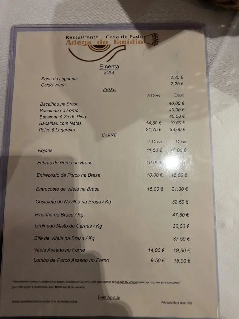 Menu_Adega do Emídio - Casa de Fado_Estarreja_image_3