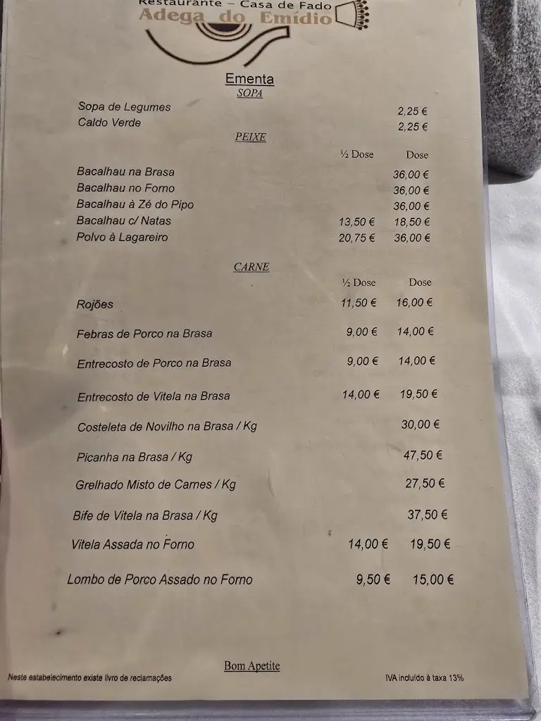 Menu_Adega do Emídio - Casa de Fado_Estarreja_image_4