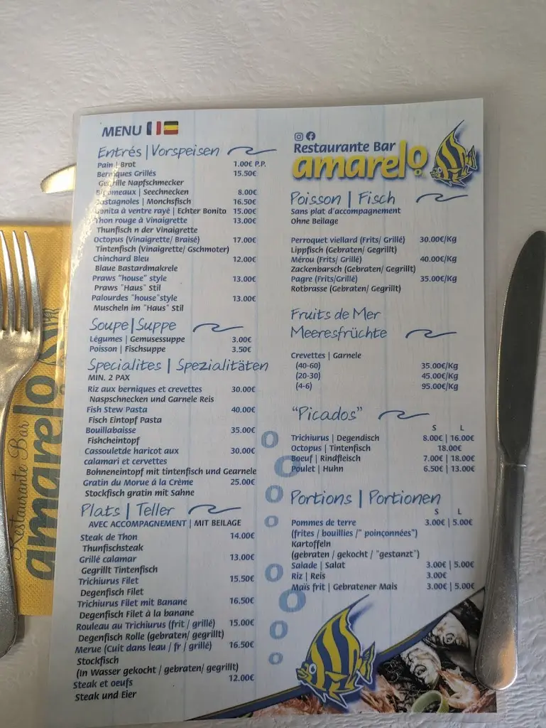 Menu_Restaurante Bar Amarelo_Caniçal_immagine_1
