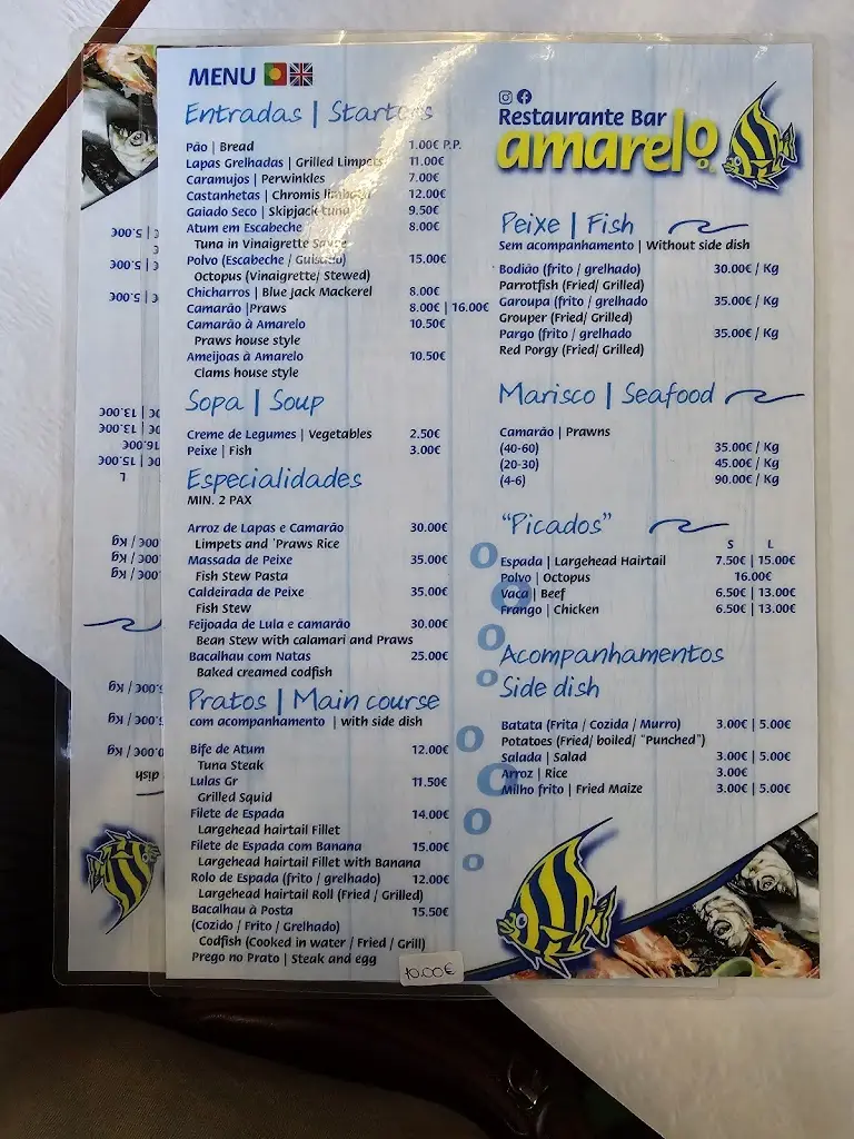 Menu_Restaurante Bar Amarelo_Caniçal_immagine_2