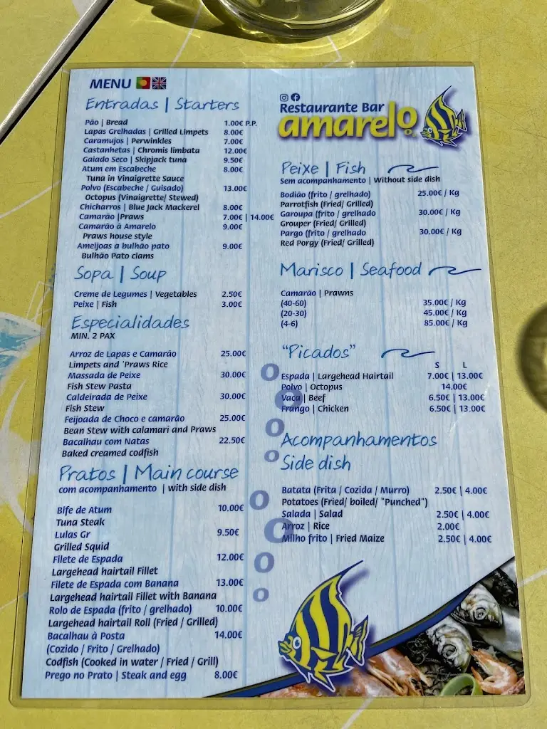 Menu_Restaurante Bar Amarelo_Caniçal_immagine_3