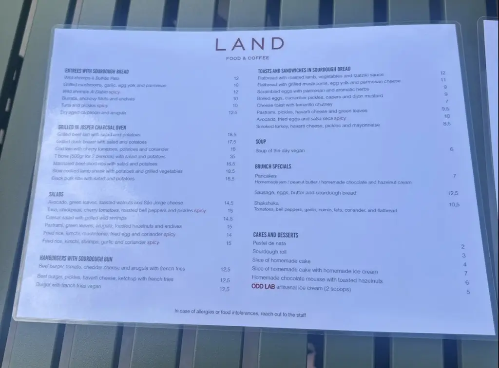 Menu_Land Food & Coffee_Nossa Senhora do Monte_immagine_1