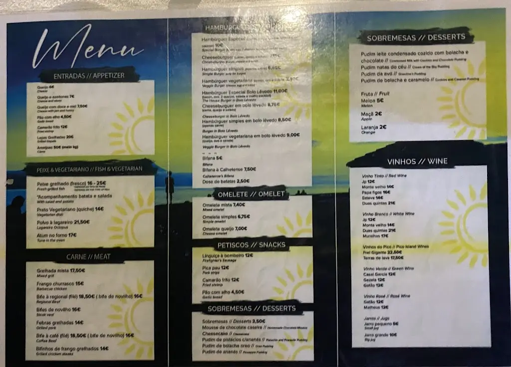 Menu_Café Calhetense / Calhetense Beach Bar_Calheta de São Jorge_imagen_2