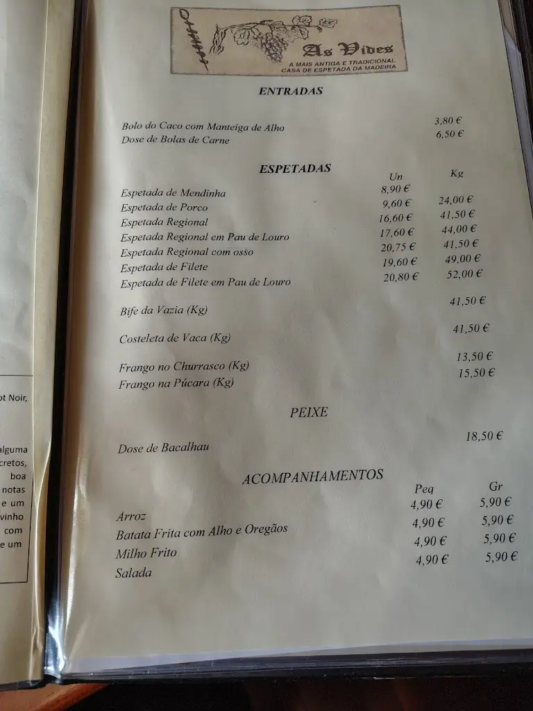 Menu_As Vides Restaurant_Curral das Freiras_immagine_3