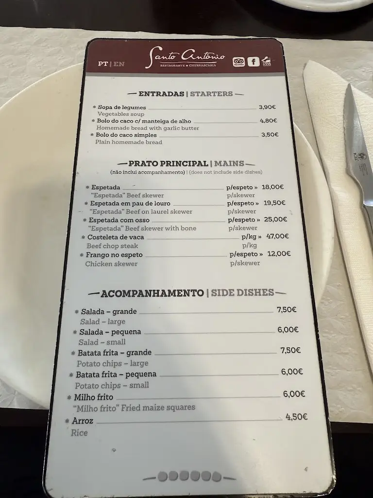 Menu_Restaurante Santo António_Curral das Freiras_imagen_1