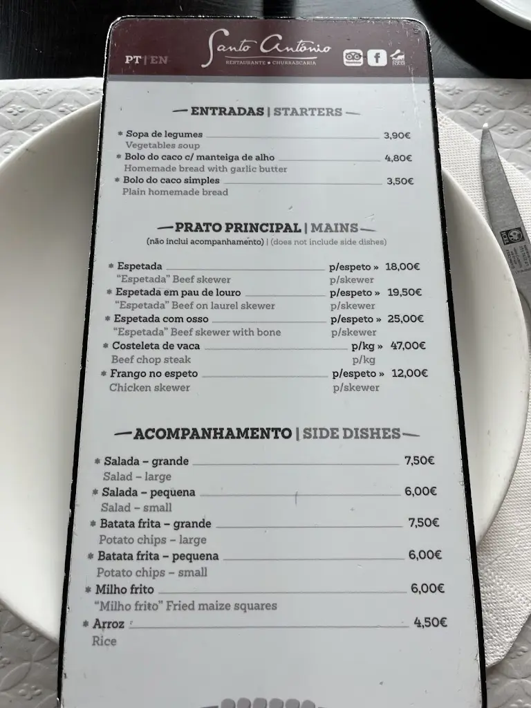 Menu_Restaurante Santo António_Curral das Freiras_imagen_2