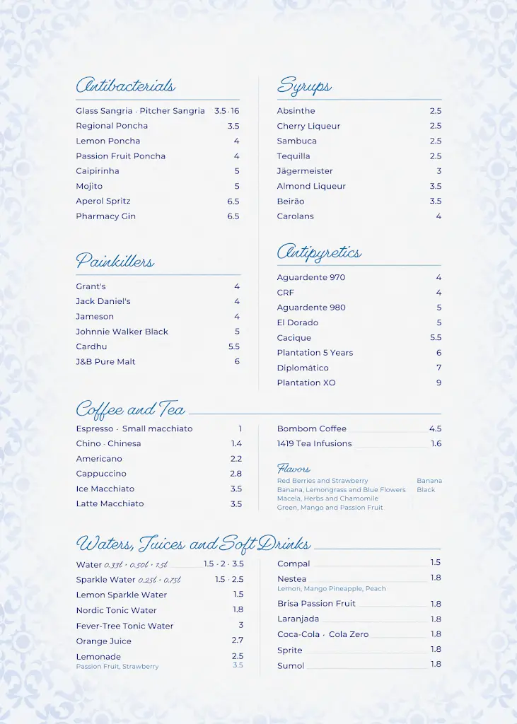 Menu_The Old Pharmacy_Ponta do Sol_image_1