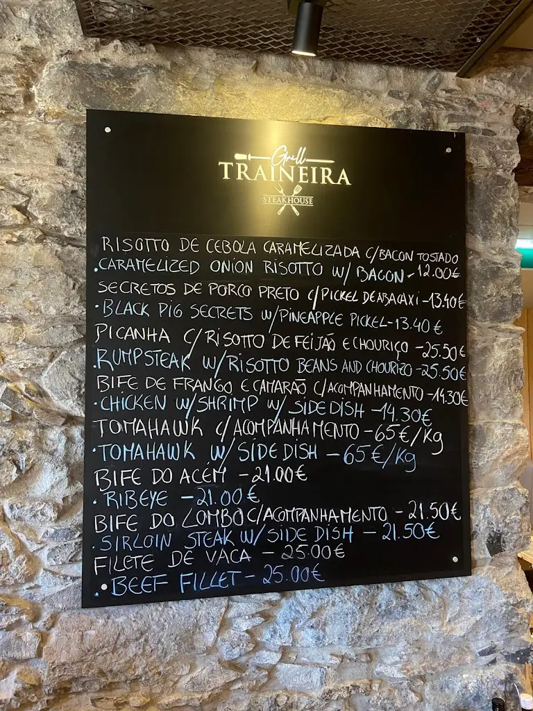 Menu_Traineira Grill - Steak House_Caniço_image_1