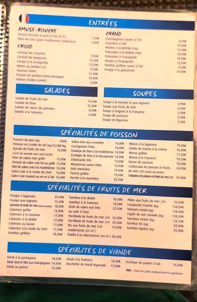 Menu_A Traineira_Caniço_immagine_2