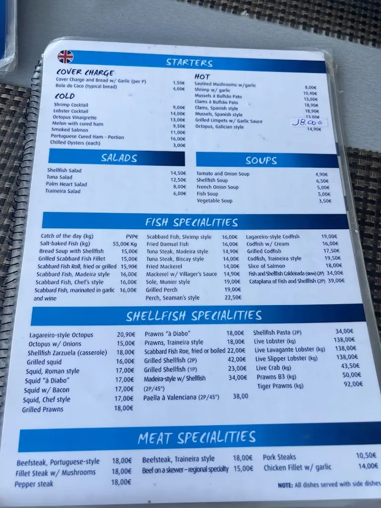 Menu_A Traineira_Caniço_immagine_4