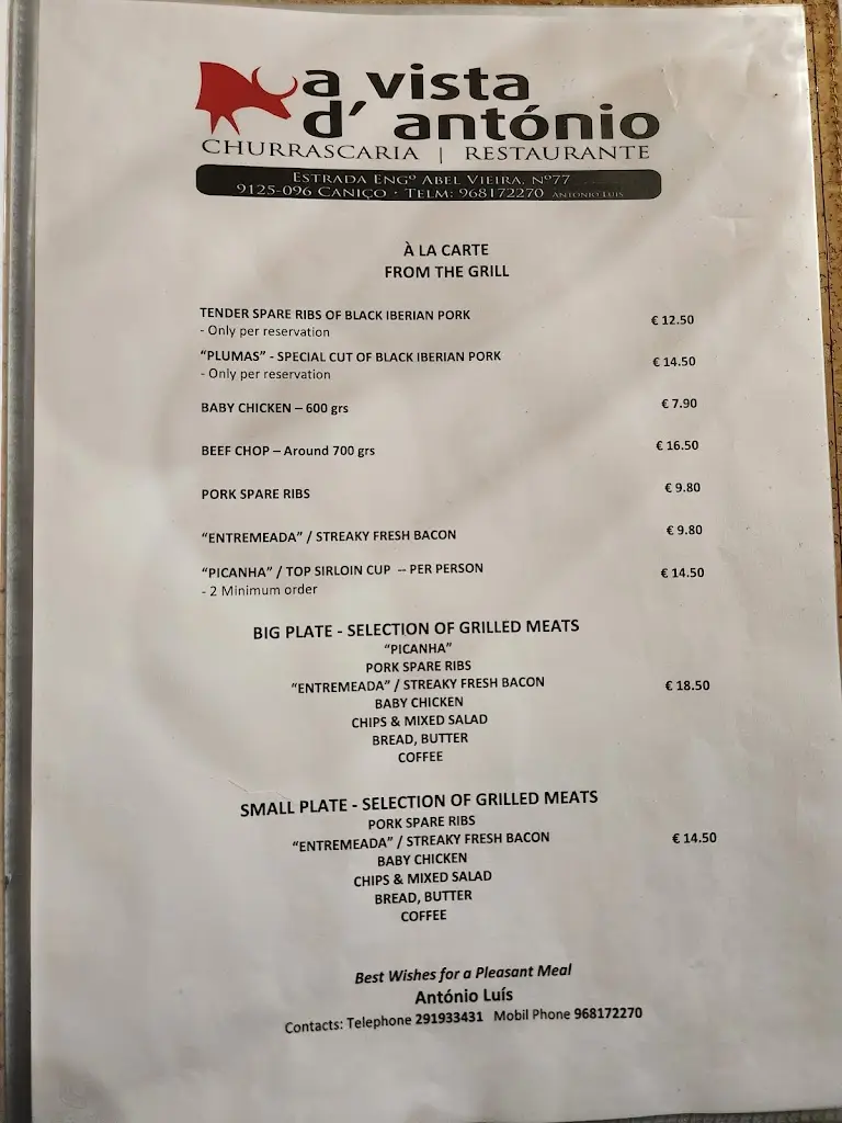 Menu_Vista Do Antônio Restaurant_Caniço_immagine_3