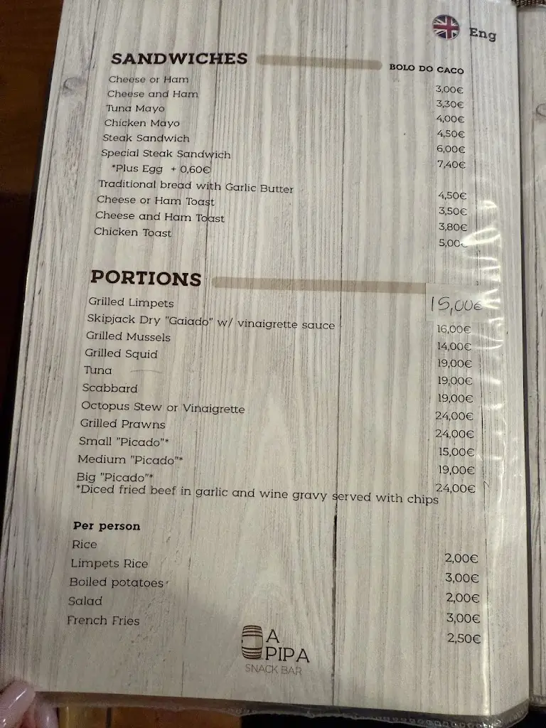 Menu_A Pipa restaurant & bar_Porto da Cruz_immagine_4