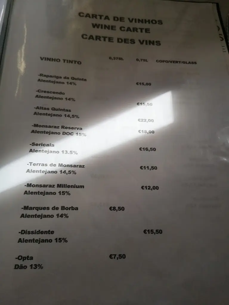 Menu_Snack Bar Fragateira_Porto da Cruz_immagine_1