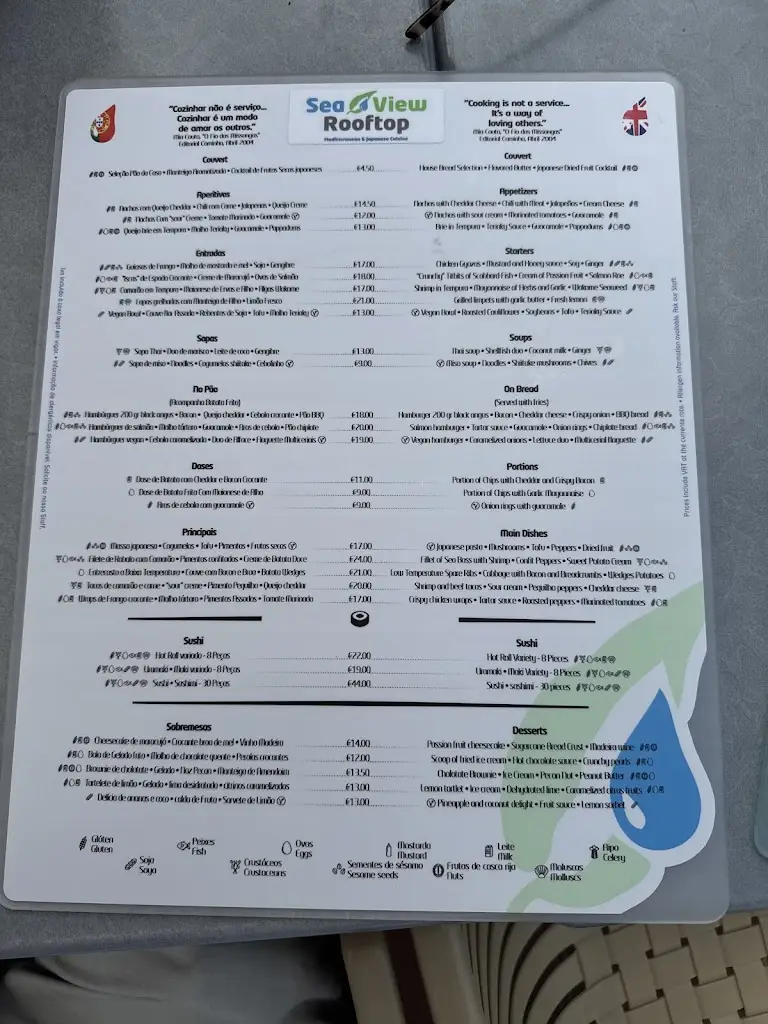 Menu_Sea View Rooftop_Porto Moniz_image_1