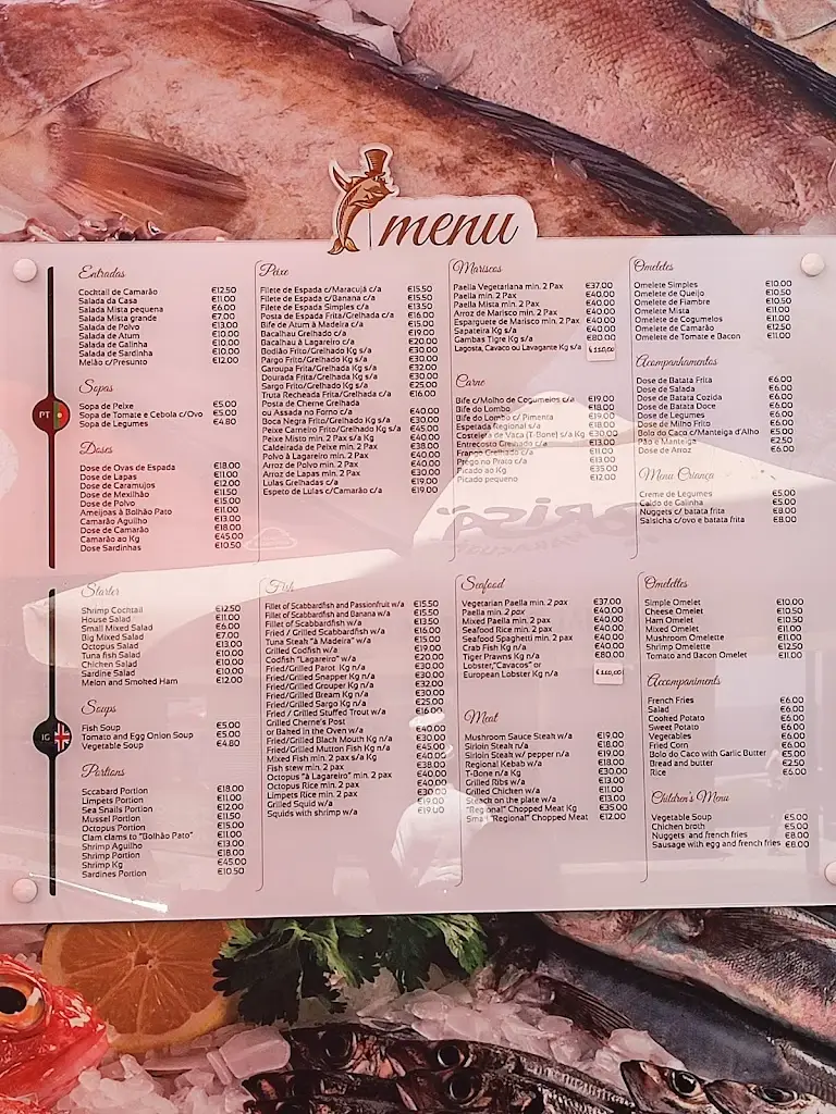 Menü_Restaurante Mar à Vista_Porto Moniz_Bild_1