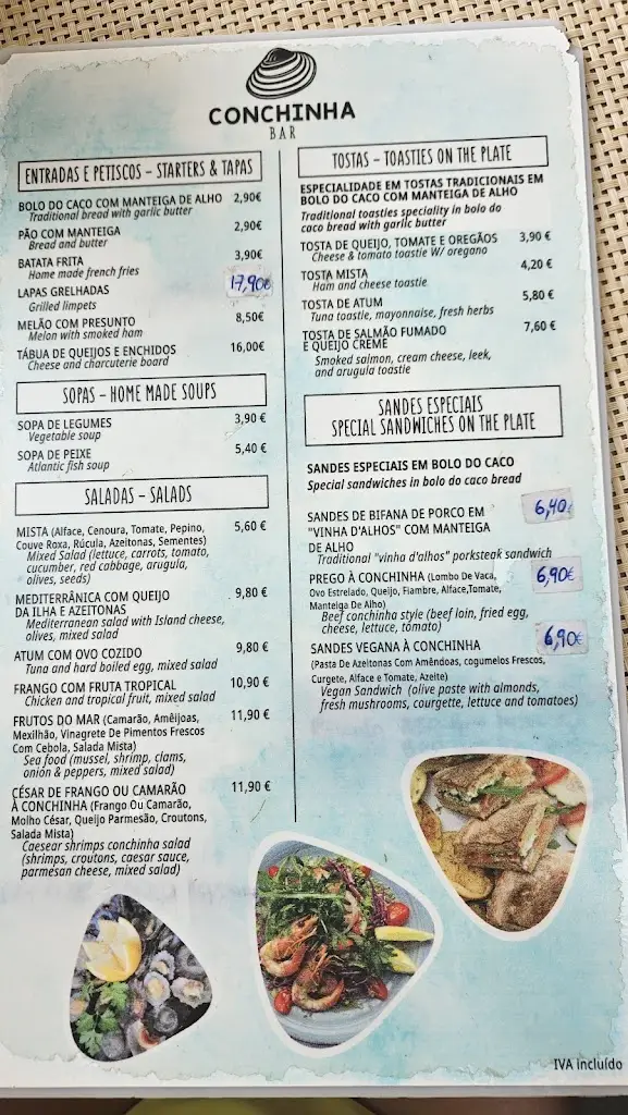 Menu_Conchinha_Porto Moniz_imagen_1