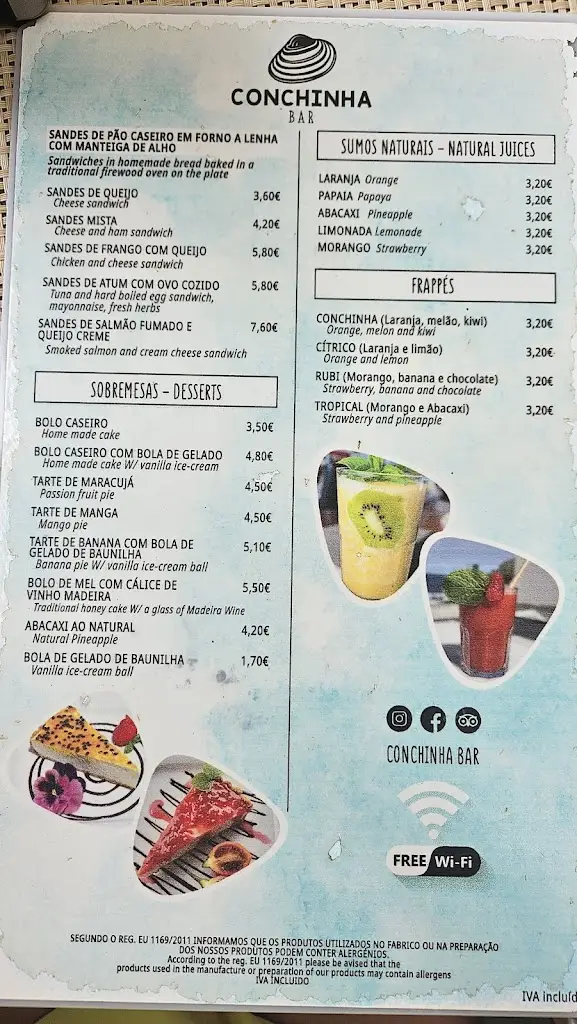 Menu_Conchinha_Porto Moniz_imagen_3