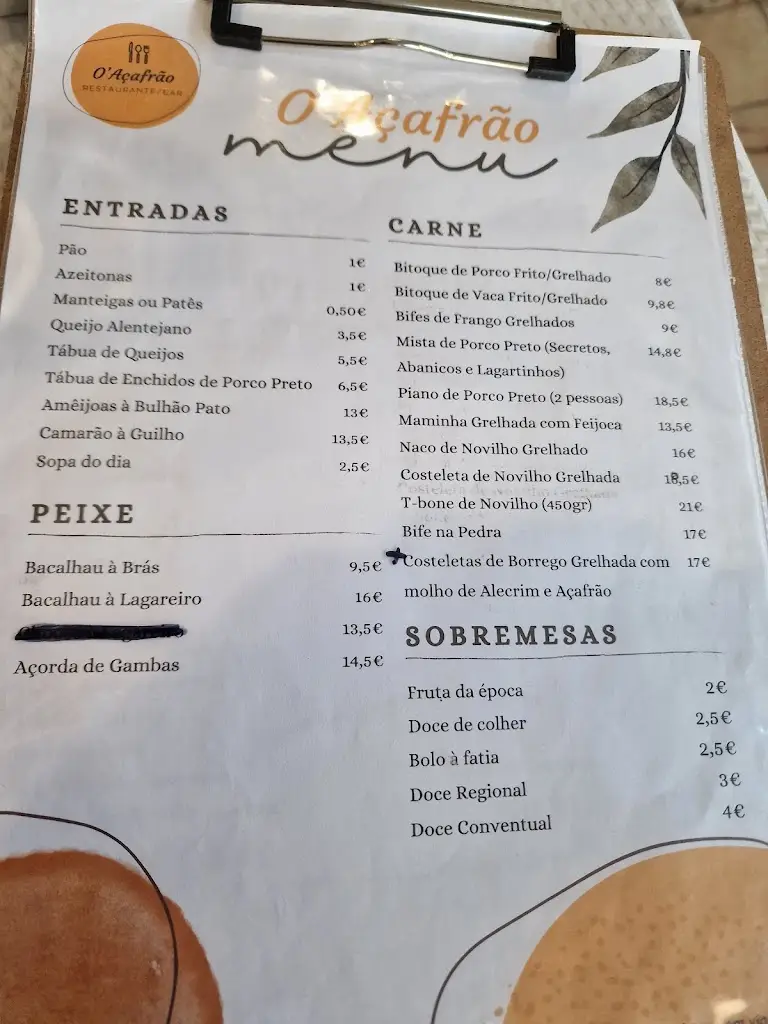 Menu_O’Açafrão_Alter do Chão_image_2