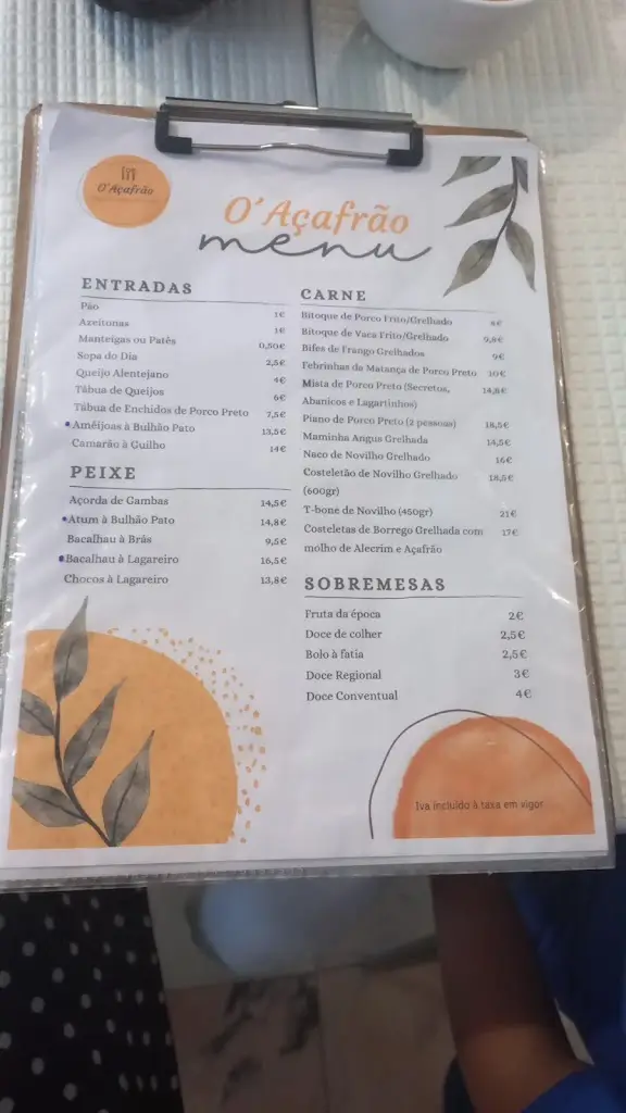 Menu_O’Açafrão_Alter do Chão_image_3