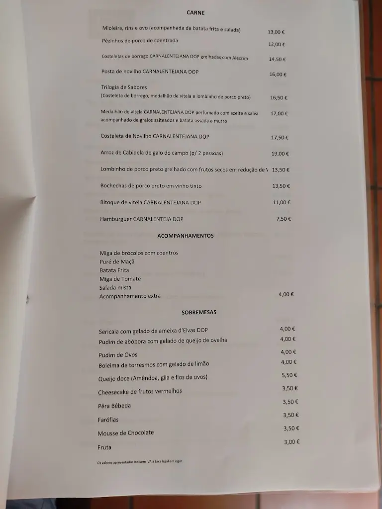 Menu_Segredo d'Alecrim_Alter do Chão_immagine_3