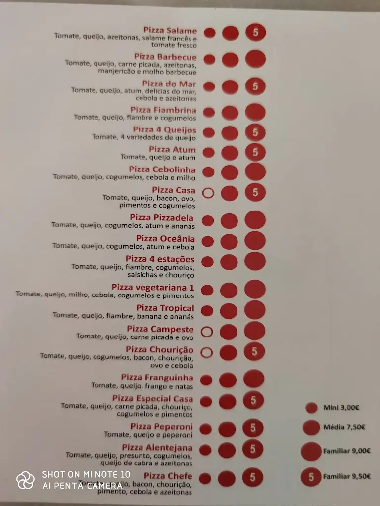 Menu_Restaurante Tony Pizza_Alter do Chão_immagine_4