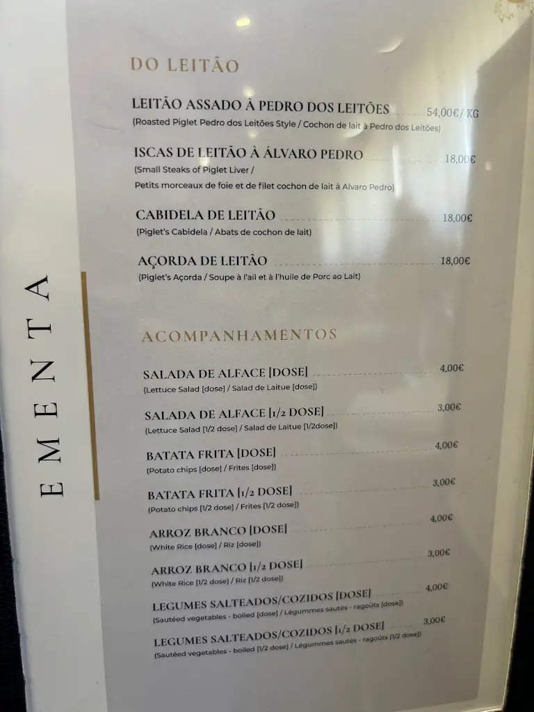 Menu_Pedro dos Leitões_Mealhada_immagine_1