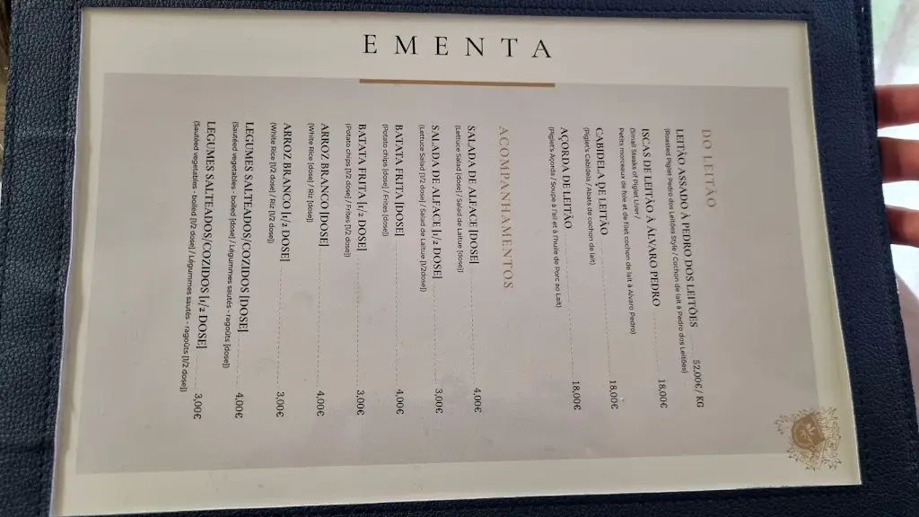 Menu_Pedro dos Leitões_Mealhada_immagine_2