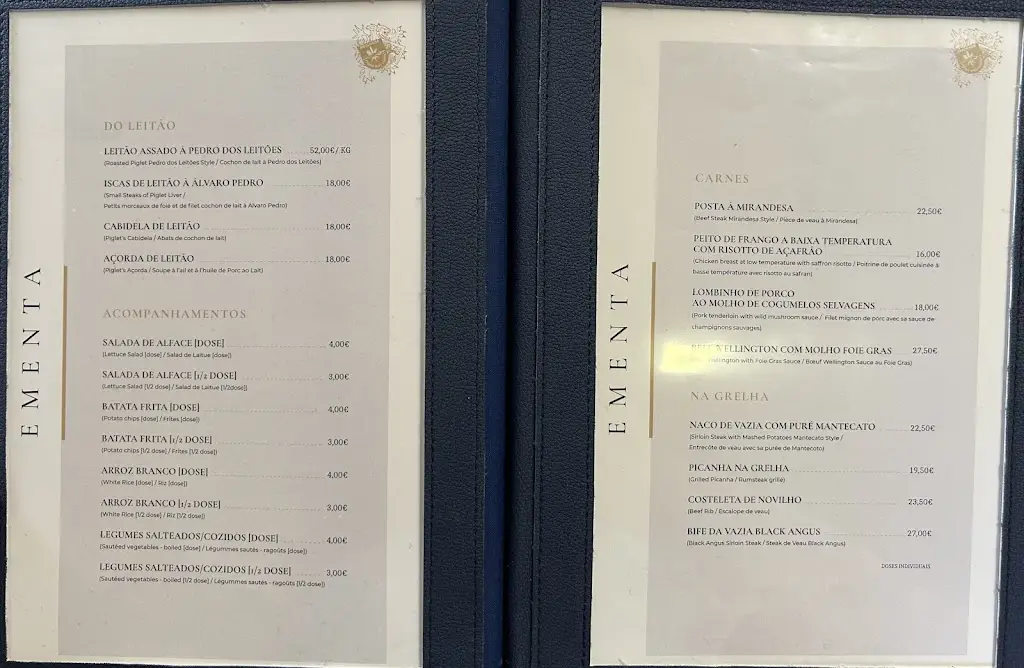 Menu_Pedro dos Leitões_Mealhada_immagine_3