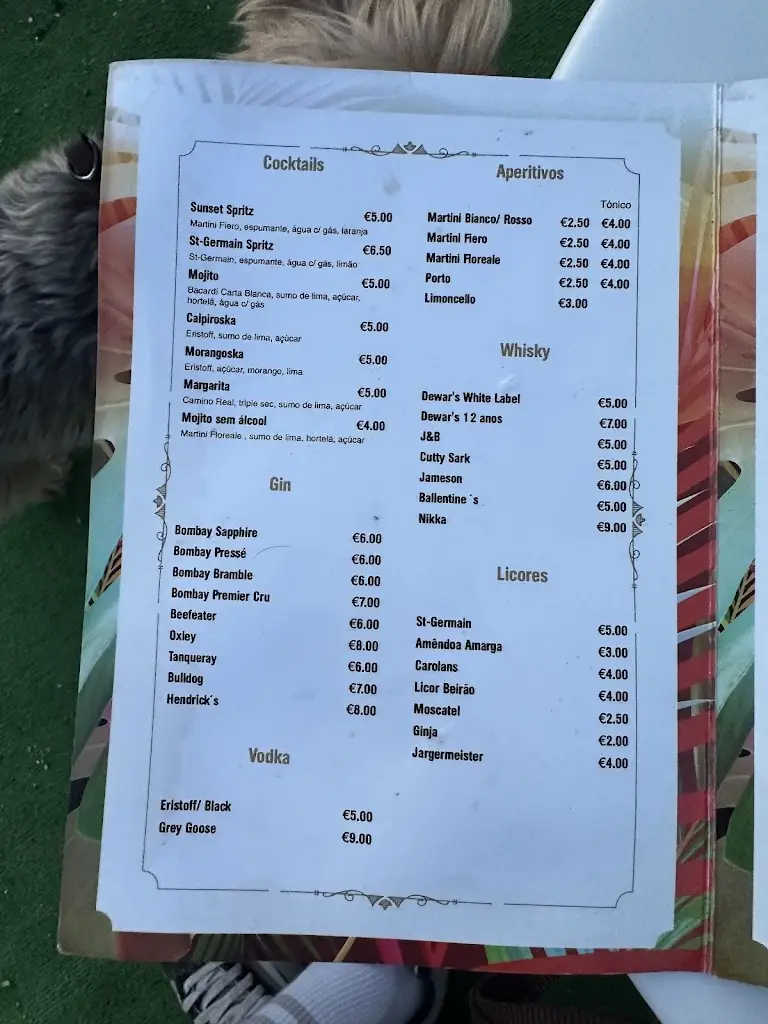 Menu_Sunset Bar. Barragem do Caia_Campo Maior_immagine_1