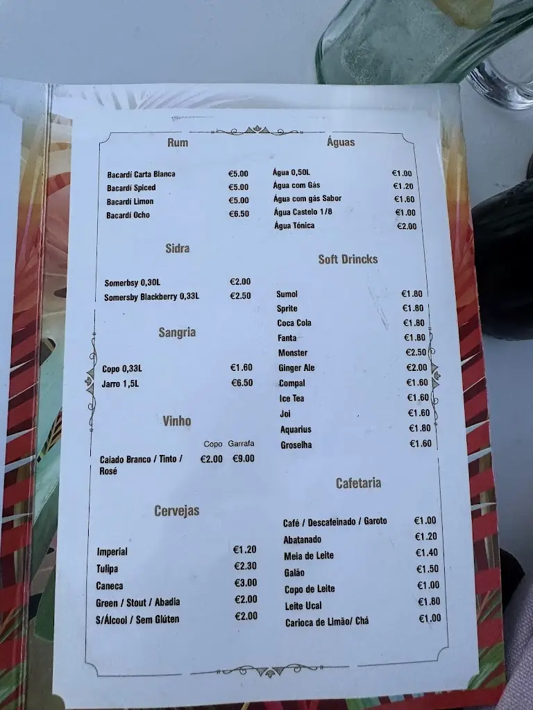 Menu_Sunset Bar. Barragem do Caia_Campo Maior_immagine_2