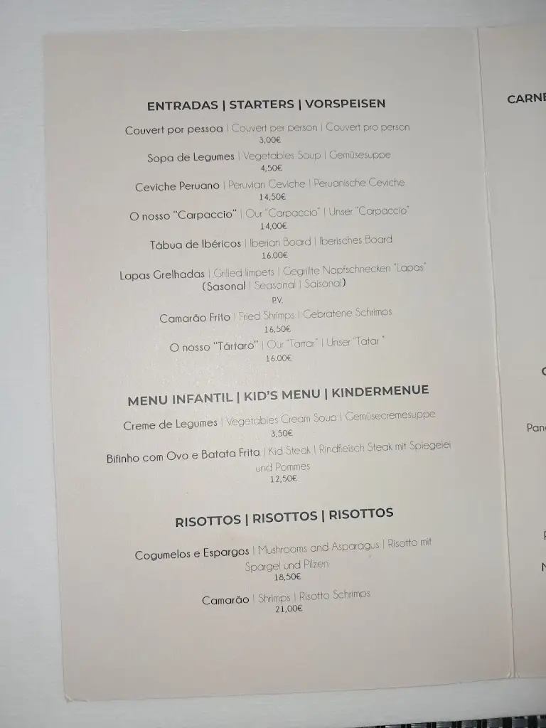 Menu_Panorama Restaurant_Porto Santo_immagine_1