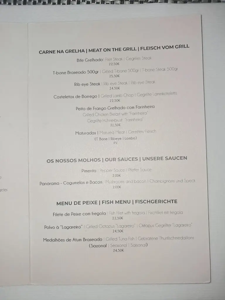 Menu_Panorama Restaurant_Porto Santo_immagine_3