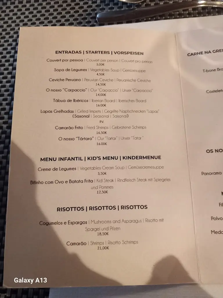 Menu_Panorama Restaurant_Porto Santo_immagine_4