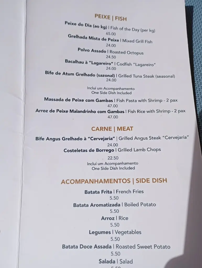 Menu_Pé na Água Restaurante & Beach Bar_Porto Santo_immagine_3