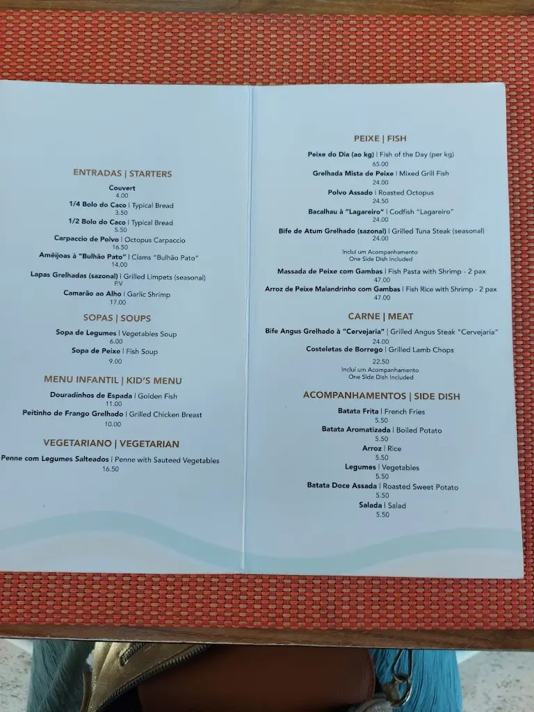 Menu_Pé na Água Restaurante & Beach Bar_Porto Santo_immagine_4