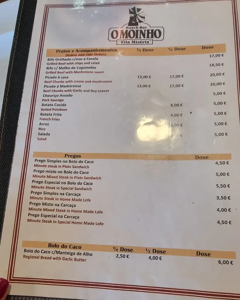 Menu_Snack Bar Moinho 