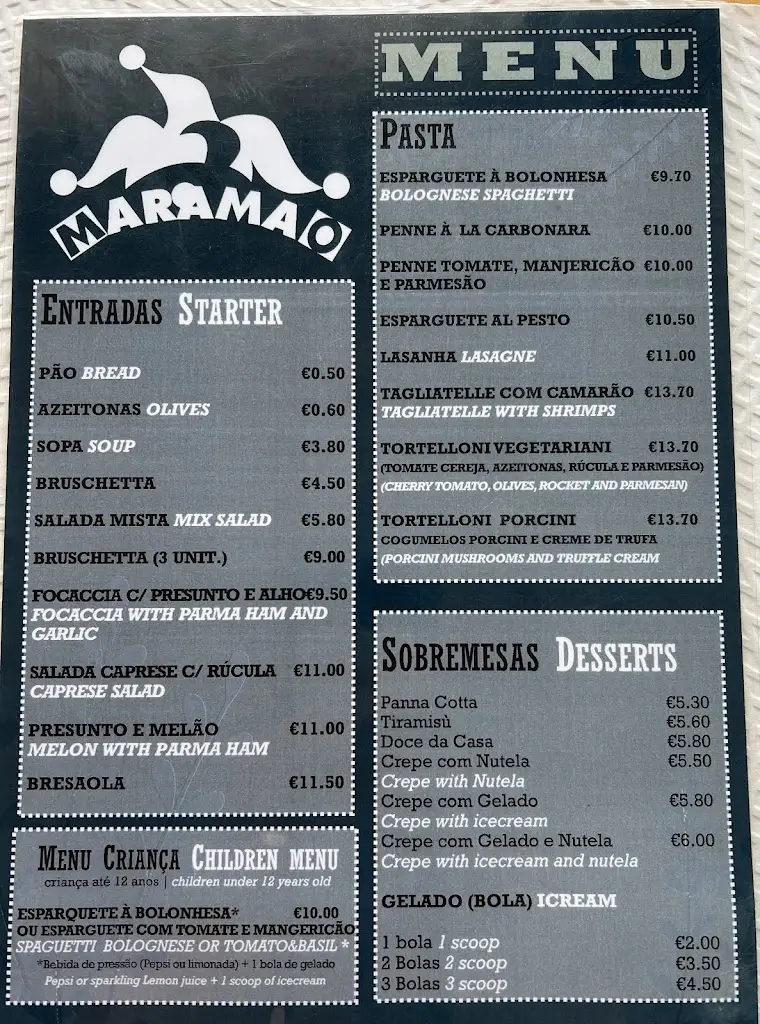 Menu_Pizzaria Maramao_Porto Santo_image_2