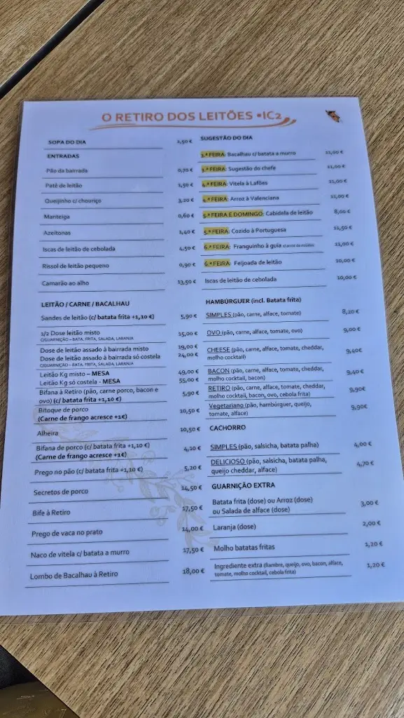 Menu_O Retiro dos Leitões •IC2_Mealhada_image_1
